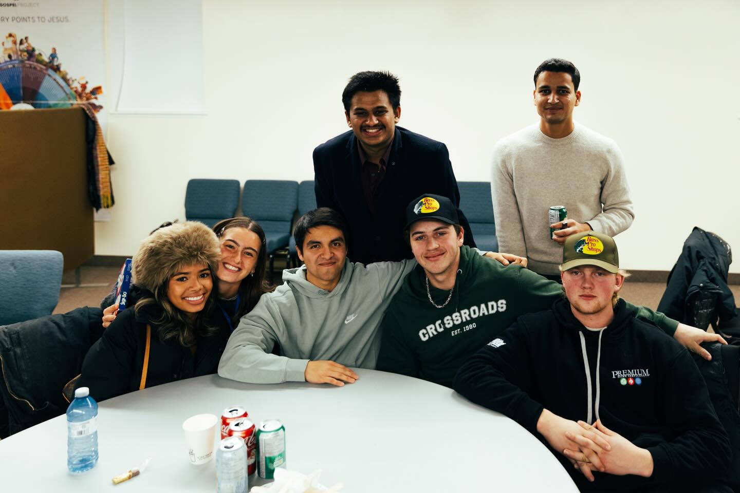 Friends gathered around a table at a Souled Out event
